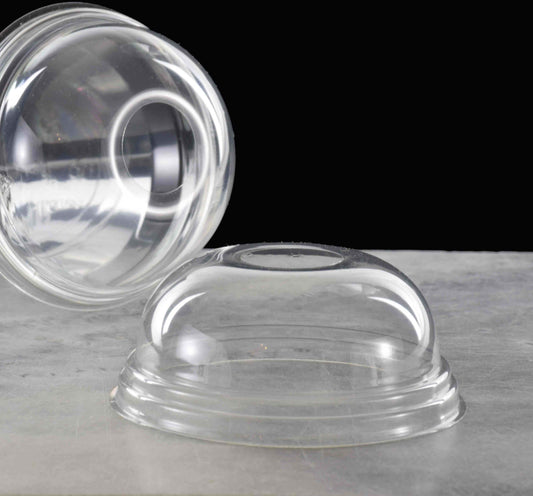 Domed Lid With Hole for Plastic Cups