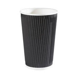 16oz Black Ripple Cups